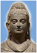 Gautama Buda (Žydras fonas)